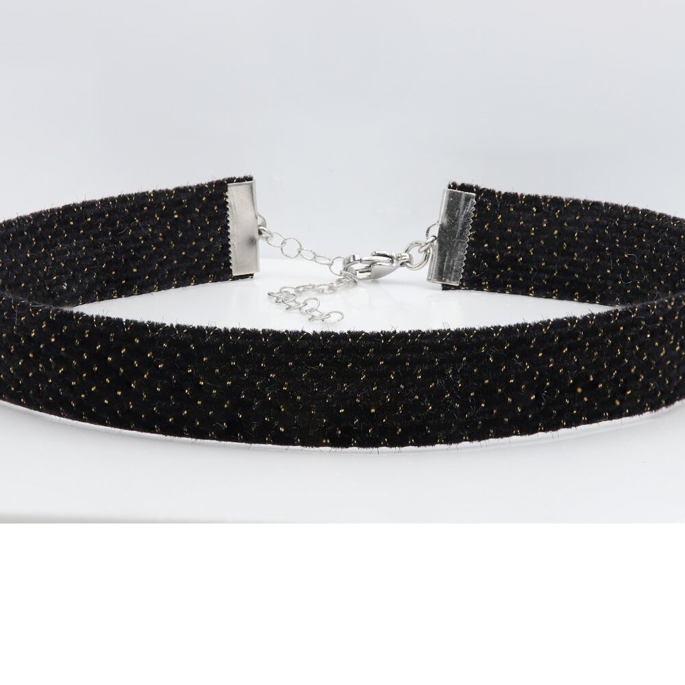 Black Velvet Choker Adjustable Length Trendy Chokers (#33)